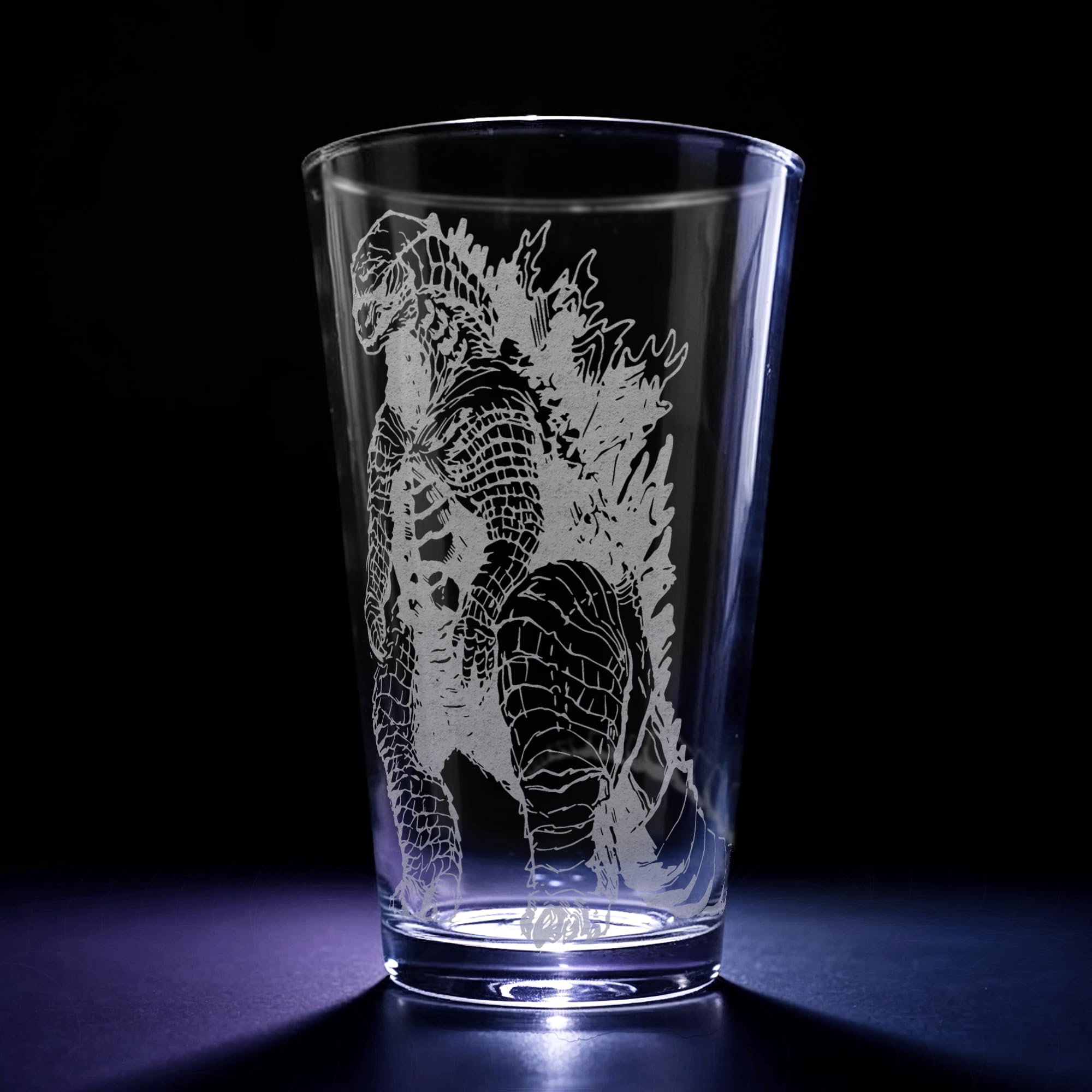 Amazon.com | GOJIRA Engraved 16oz Pint Glass | Japanese Monster